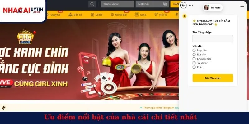 Ưu điểm nổi bật của nhà cái chi tiết nhất
